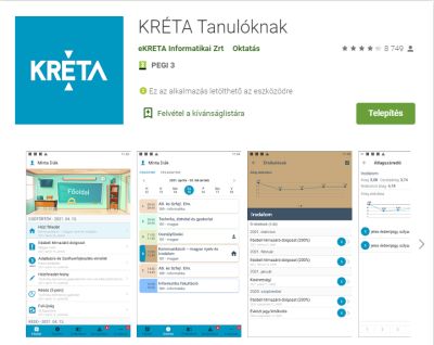 E-Kréta applikáció